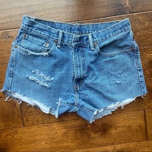 jean shorts pockets hanging out